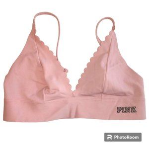Pink Victoria's Secret Dusty Pink Scalloped Bralette XS